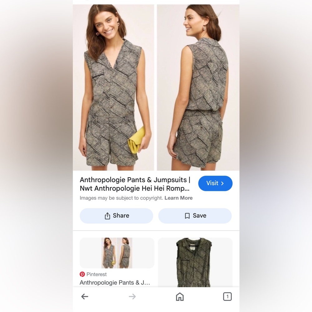 Anthropology HEIHEI romper size large